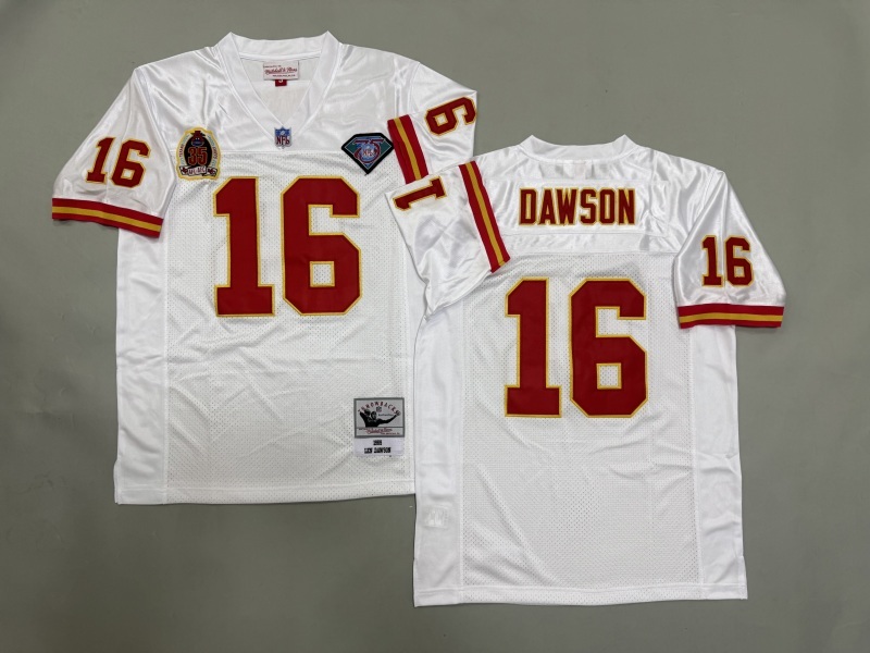 Men 2025 Kansas City Chiefs #16 Dawson white Throwback Limited NFL Jersey style 001->kansas city chiefs->NFL Jersey